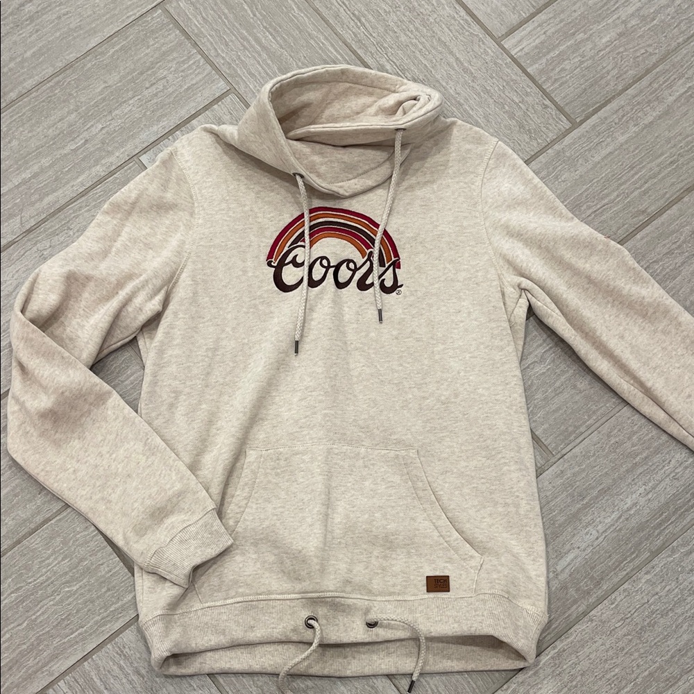 Women’s Coors Cream Hoodie with Rainbow Design